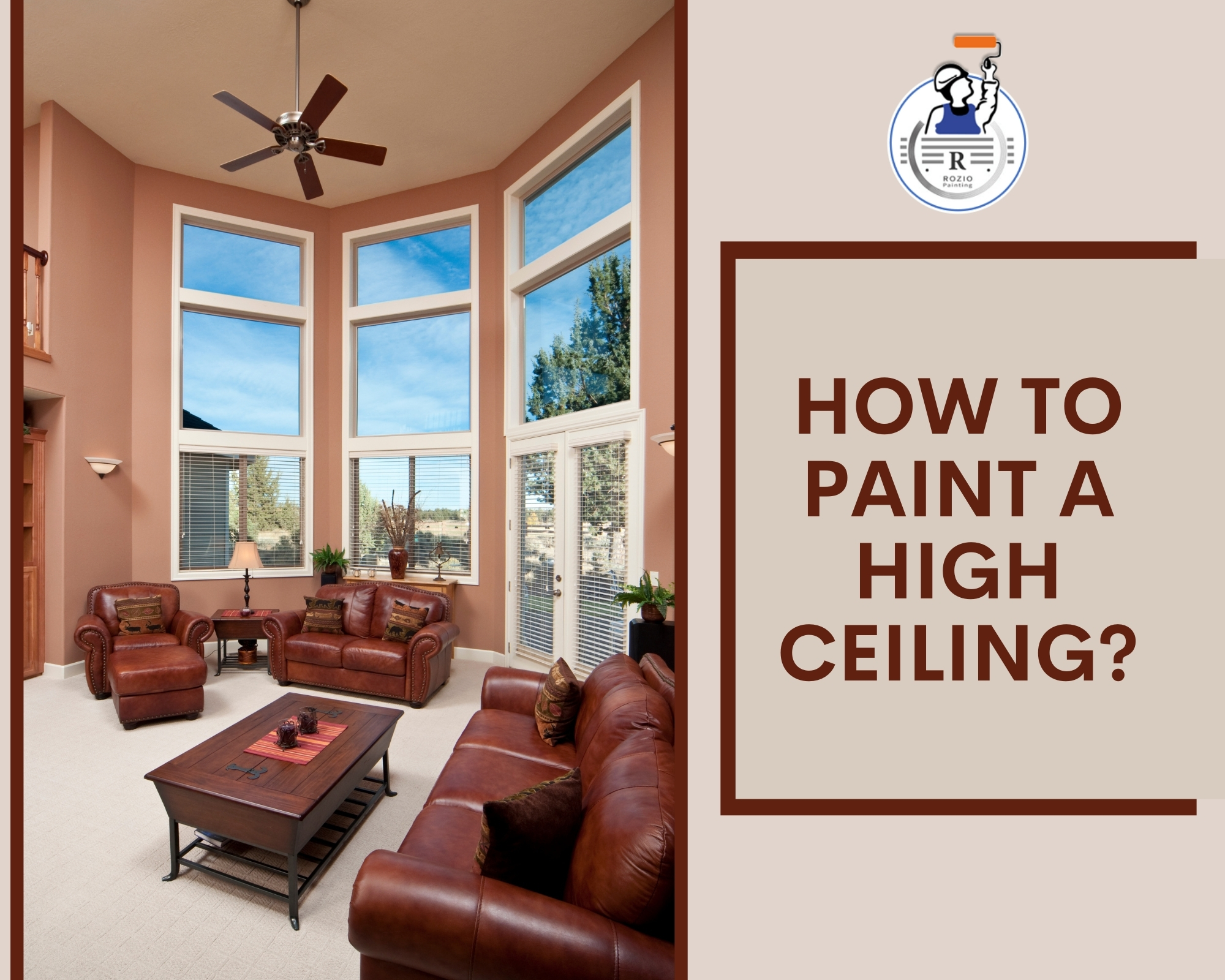 How to paint a high ceiling